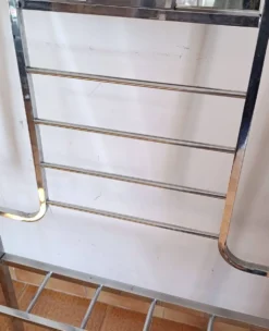 Vestiaire / porte-manteau vintage en laiton chromé - art déco