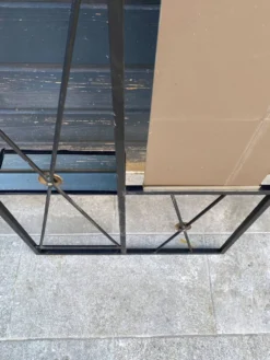 Vestiaire porte manteaux mural miroir d’entrée 182x64cm années 1950 vintage
