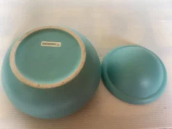 Vide poche baguier boîte bleue turquoise