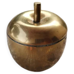 Vide-poche ou boîte à bijoux en laiton doré