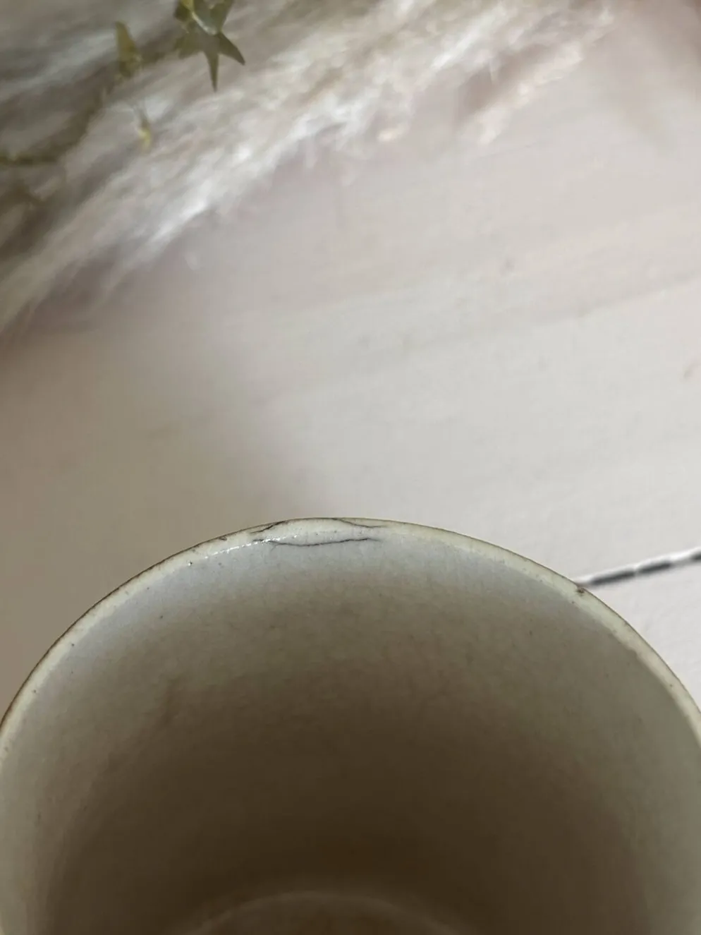 Vintage années 70 ancien mug en faïence motif graphique cubique marron