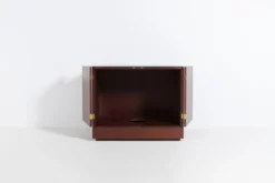 Vintage bar cabinet with brass markings