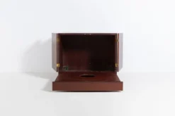 Vintage bar cabinet with brass markings