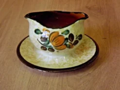 Vintage Boch La Louvière Corfou Collection Sauce/Sauce Boat Assiette Fixe