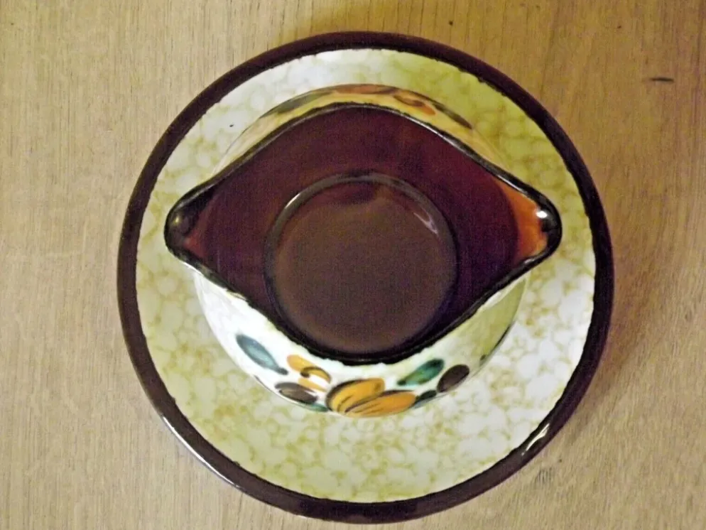 Vintage Boch La Louvière Corfou Collection Sauce/Sauce Boat Assiette Fixe