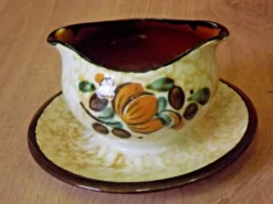 Vintage Boch La Louvière Corfou Collection Sauce/Sauce Boat Assiette Fixe