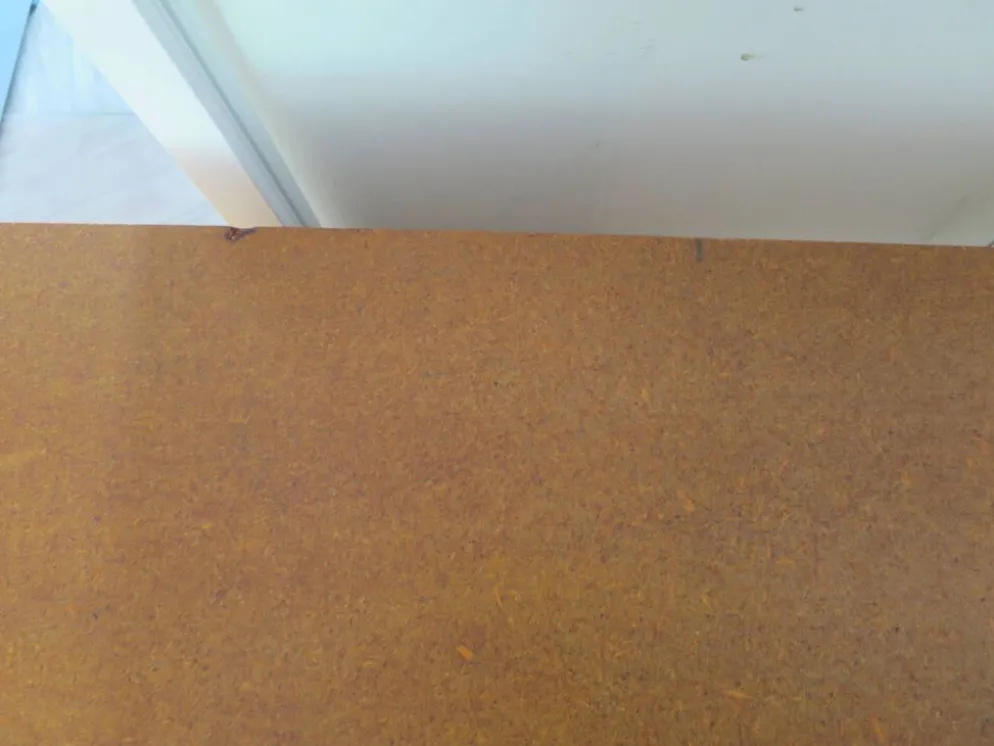 Vintage-Bureau cannage rotin bois-grand plateau-5 tiroirs-Années 60/70