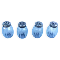Vintage Cardeilhac/Christofle Crystal Salt & Pepper Cellars: 950 Silver Lid