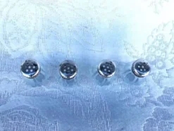 Vintage Cardeilhac/Christofle Crystal Salt & Pepper Cellars: 950 Silver Lid