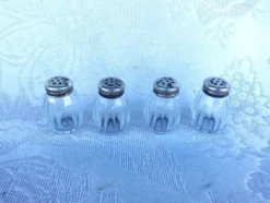 Vintage Cardeilhac/Christofle Crystal Salt & Pepper Cellars: 950 Silver Lid
