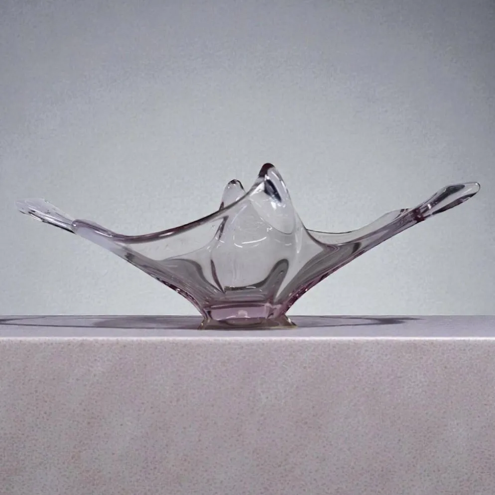 Vintage coupe/bol en verre de Murano violet