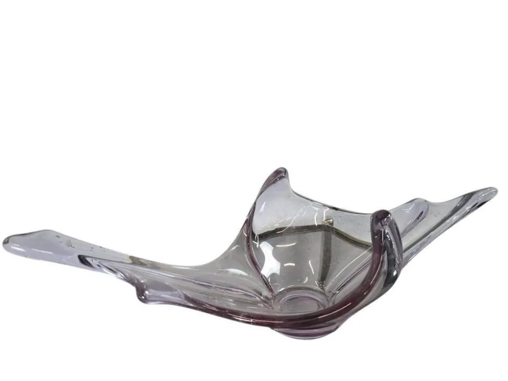 Vintage coupe/bol en verre de Murano violet
