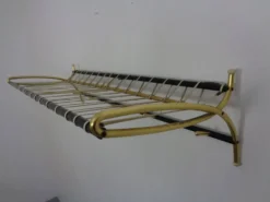 Vintage German Wall Coat Rack with Hat Rack, 1950s