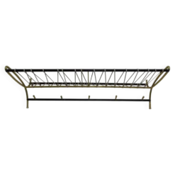 Vintage German Wall Coat Rack with Hat Rack, 1950s