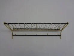 Vintage German Wall Coat Rack with Hat Rack, 1950s