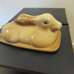 Vintage grande Terrine Lapin Lièvre en céramique