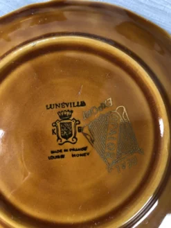 Vintage lot de 4 tasses et soucoupes avec défauts Lunéville Louis XV Honey