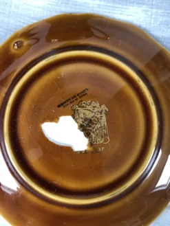 Vintage lot de 4 tasses et soucoupes avec défauts Lunéville Louis XV Honey