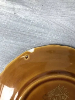 Vintage lot de 4 tasses et soucoupes avec défauts Lunéville Louis XV Honey