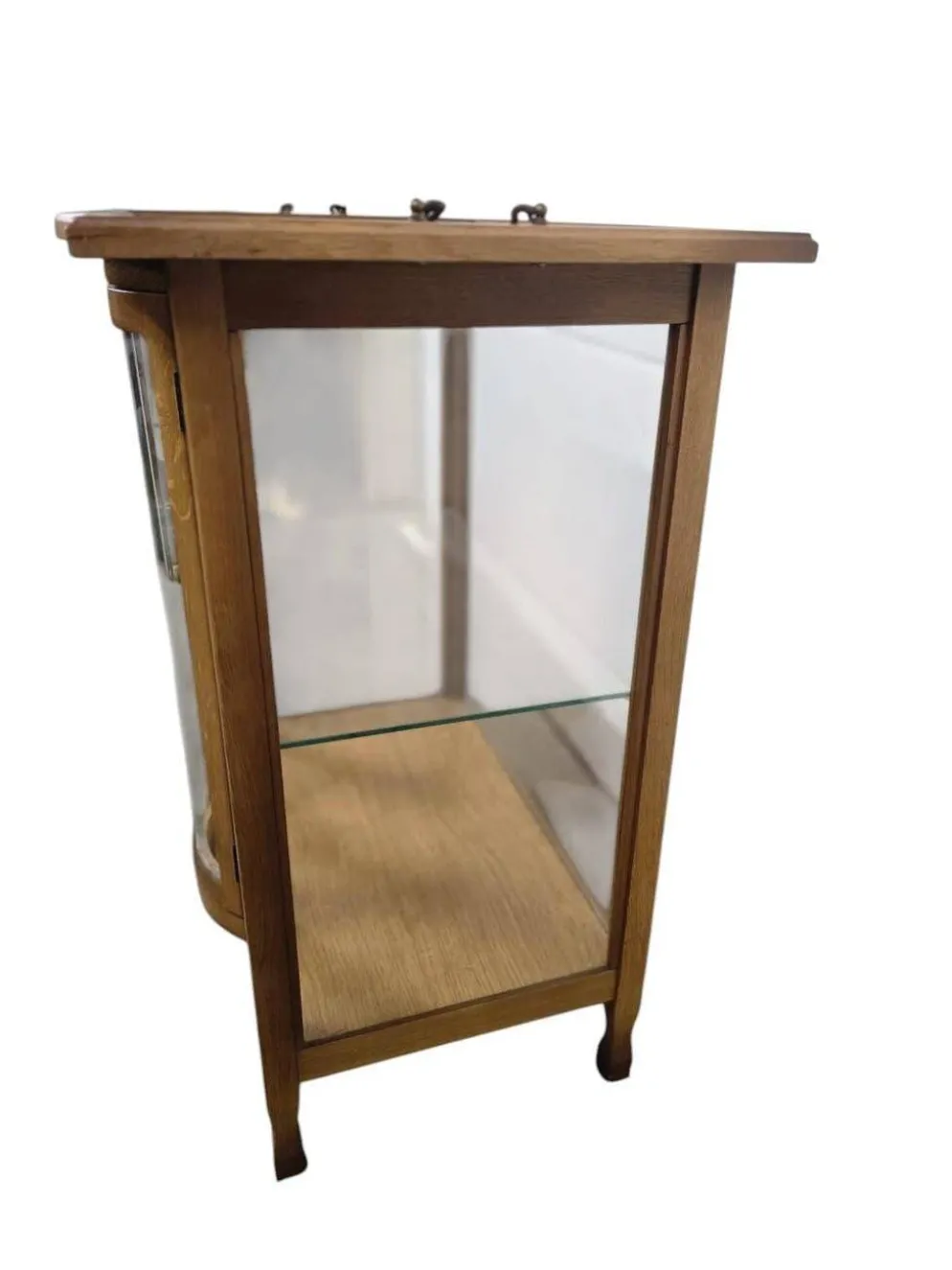 Vintage meuble bar en bois / vitrine / étagère