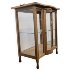 Vintage meuble bar en bois / vitrine / étagère