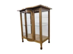 Vintage meuble bar en bois / vitrine / étagère