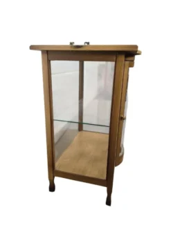 Vintage meuble bar en bois / vitrine / étagère