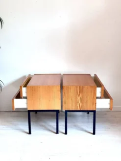 Vintage nachtkastjes minimalistisch jaren 60