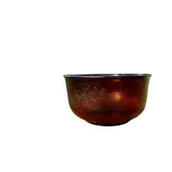 Vintage saladier en verre ambré texturé marron Arcoroc Sierra