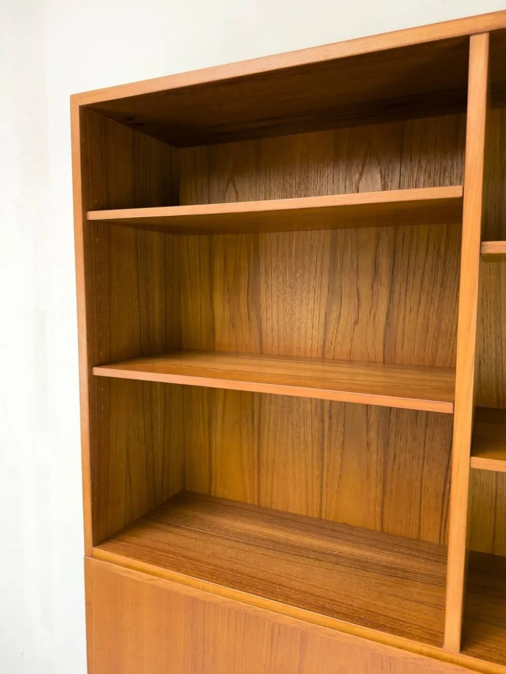 Vintage Teak Bookcase with Desk from Omann Jun, 1960s