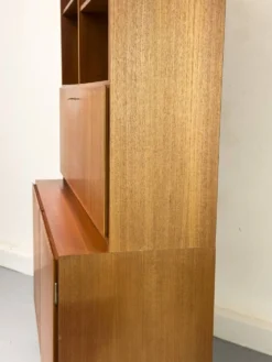 Vintage Teak Bookcase with Desk from Omann Jun, 1960s