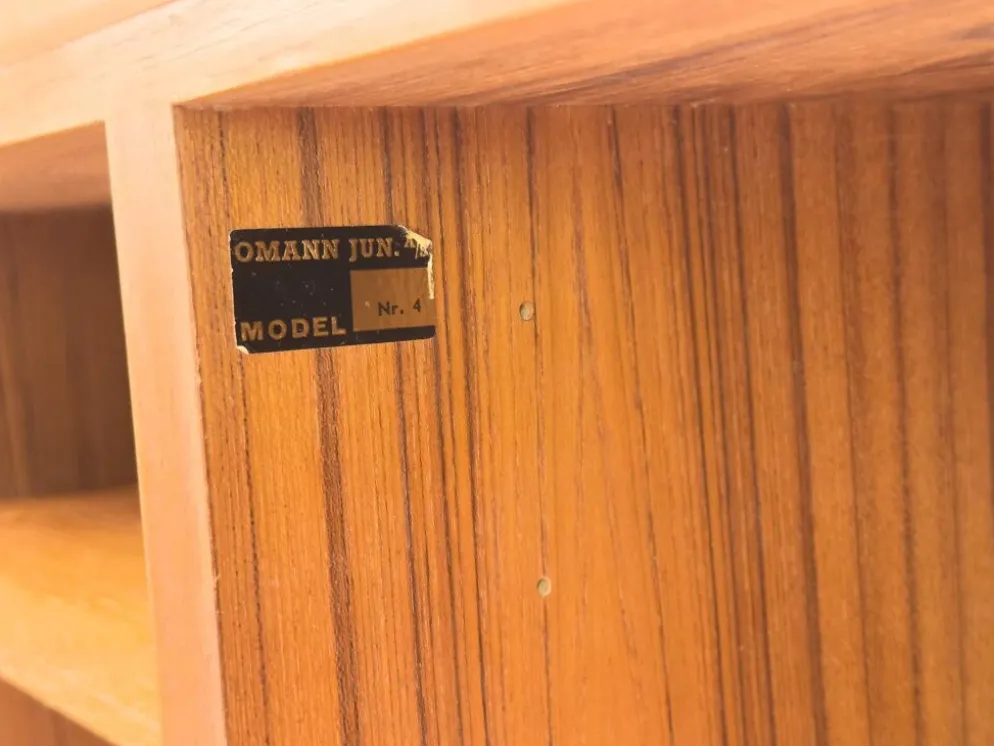 Vintage Teak Bookcase with Desk from Omann Jun, 1960s
