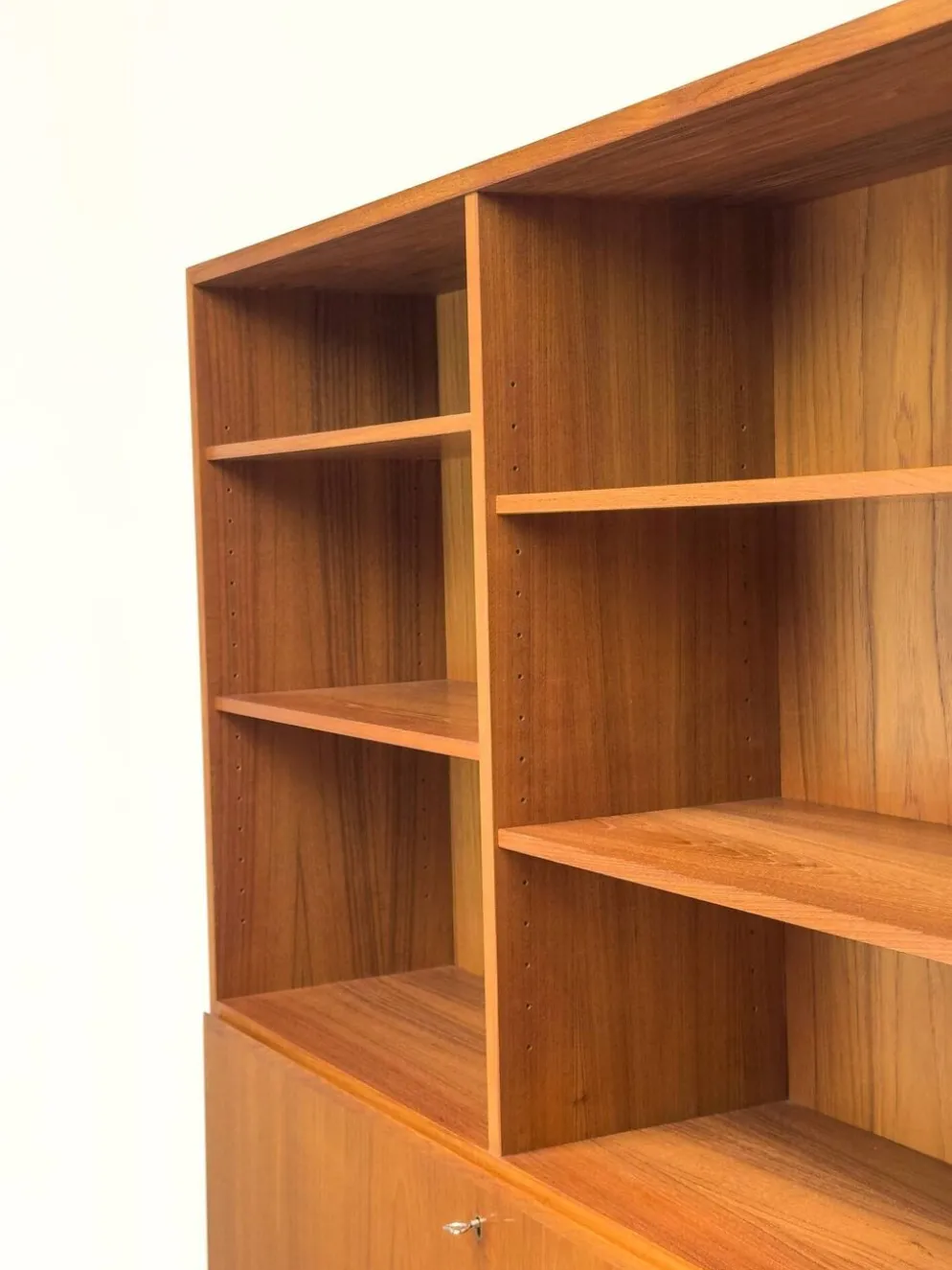 Vintage Teak Bookcase with Desk from Omann Jun, 1960s