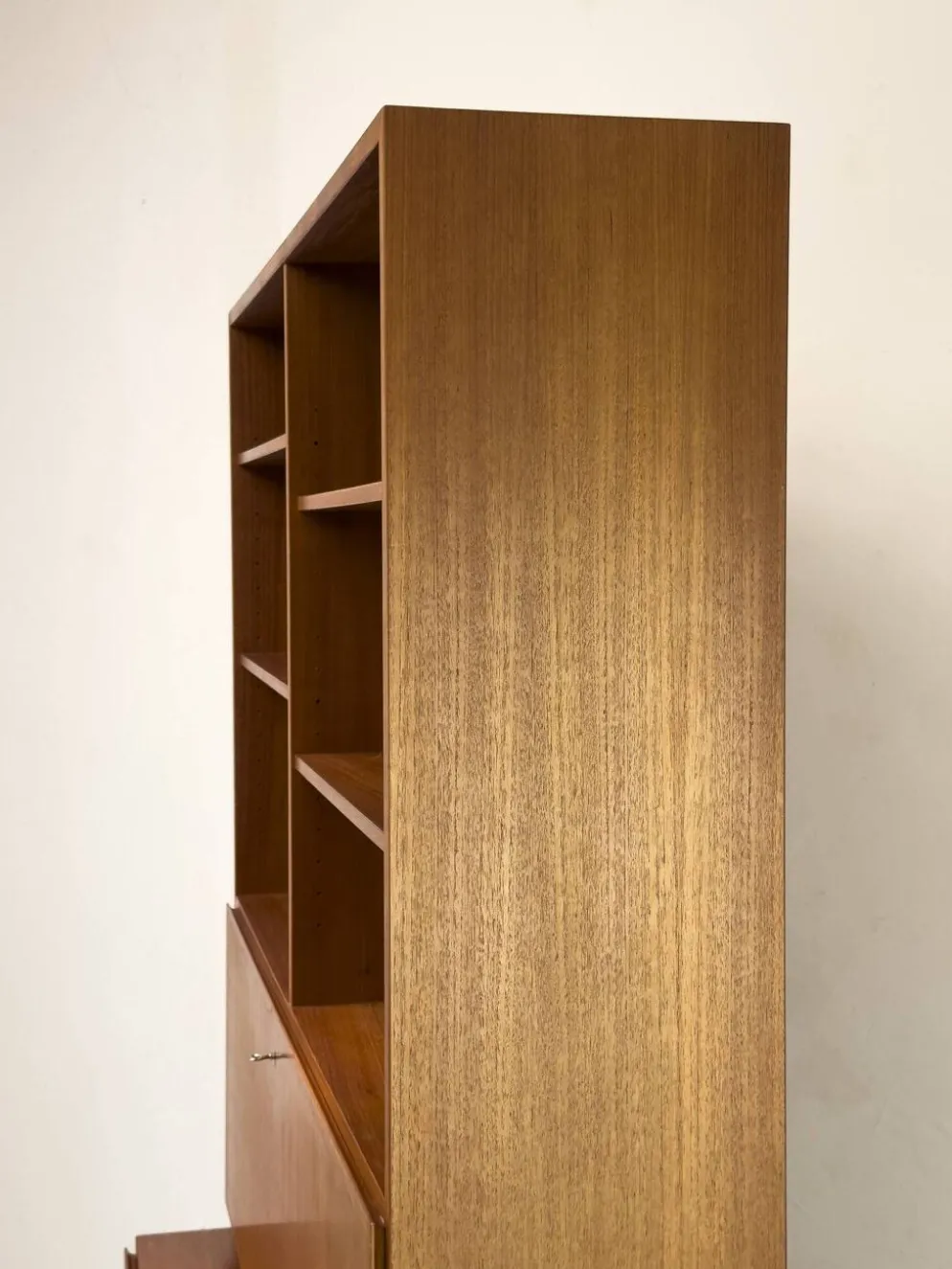 Vintage Teak Bookcase with Desk from Omann Jun, 1960s