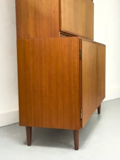 Vintage Teak Bookcase with Desk from Omann Jun, 1960s