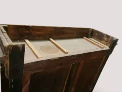 Vitrine ancienne en plaquage d'acajou XIXe - Style Louis Phillipe