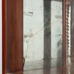 Vitrine ancienne Louis-Philippe en acajou et verre, Italie, XIXe siècle