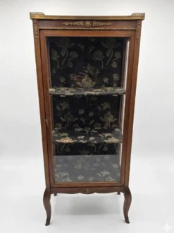 Vitrine ancienne style transition Louis XV-Louis XVI en Acajou