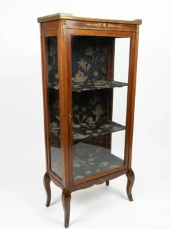 Vitrine ancienne style transition Louis XV-Louis XVI en Acajou