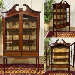 Vitrine anglaise en acajou fin XIXème