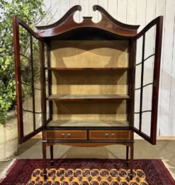 Vitrine anglaise en acajou fin XIXème