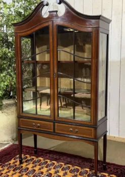 Vitrine anglaise en acajou fin XIXème
