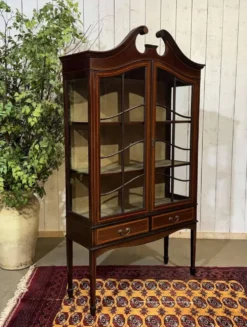 Vitrine anglaise en acajou fin XIXème