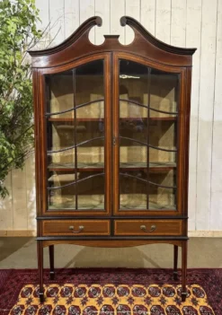 Vitrine anglaise en acajou fin XIXème