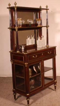 vitrine/bar d'époque Louis XVI en acajou