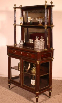 vitrine/bar d'époque Louis XVI en acajou