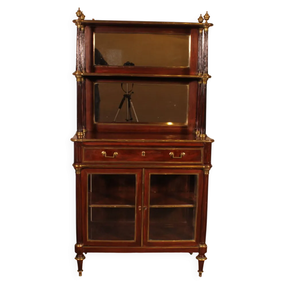 vitrine/bar d'époque Louis XVI en acajou