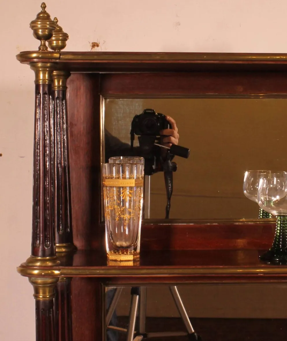 vitrine/bar d'époque Louis XVI en acajou