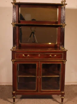 vitrine/bar d'époque Louis XVI en acajou