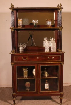 vitrine/bar d'époque Louis XVI en acajou